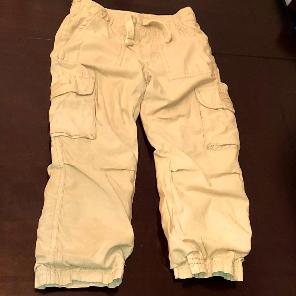 Kidtopia Khaki Lightweight Pull-On Cargo Pants 3T